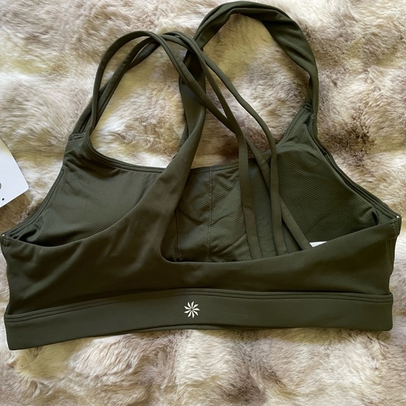 ATHLETA- S large Sports Bra Train Free Bra Aspen Olive Green - Picture 7 of 7